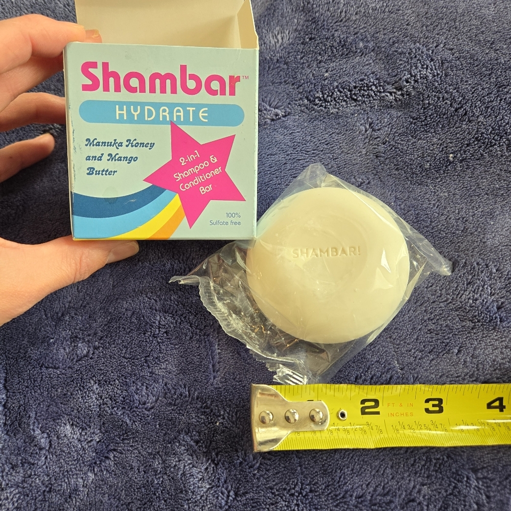 Shambar Hydrate Solid Shampoo Conditioner bar 2 in 1 Manuka Honey Mango Butter - Picture 5 of 8